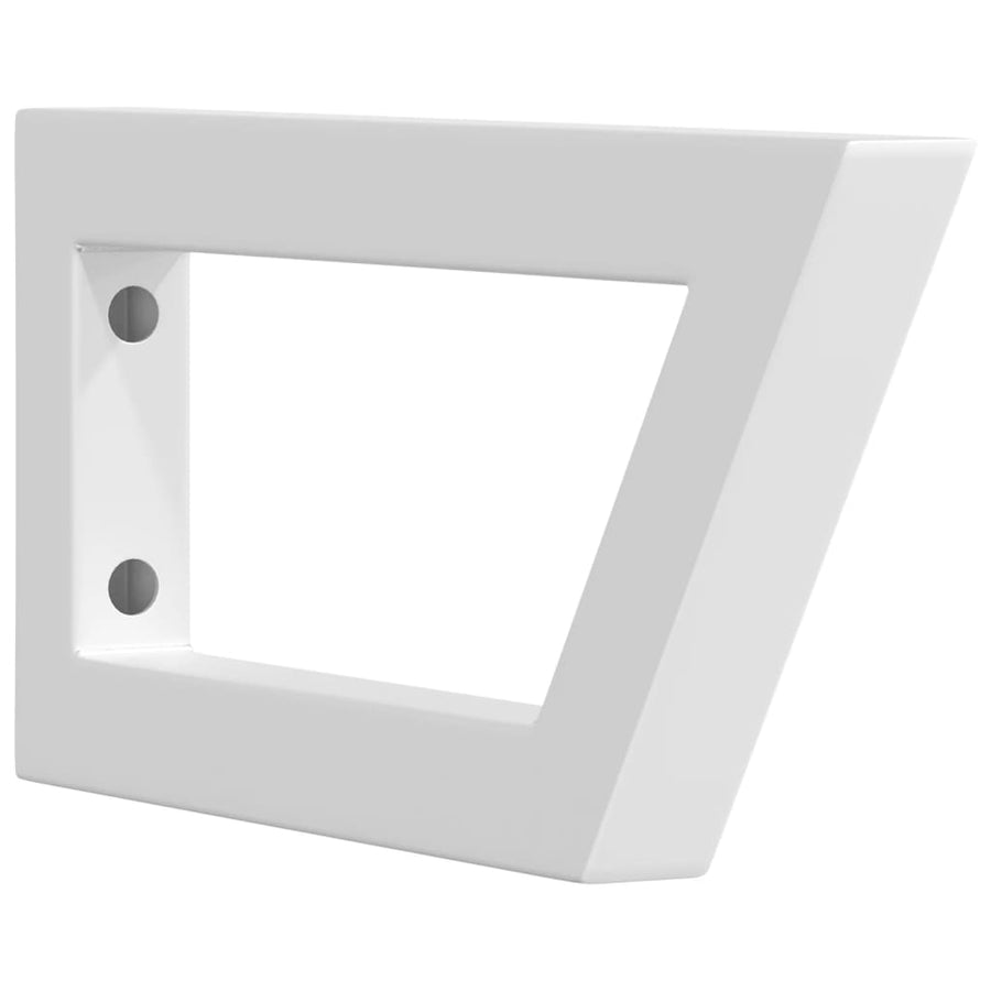Wandbeugels voor wasbak 2 st trapezium staal wit