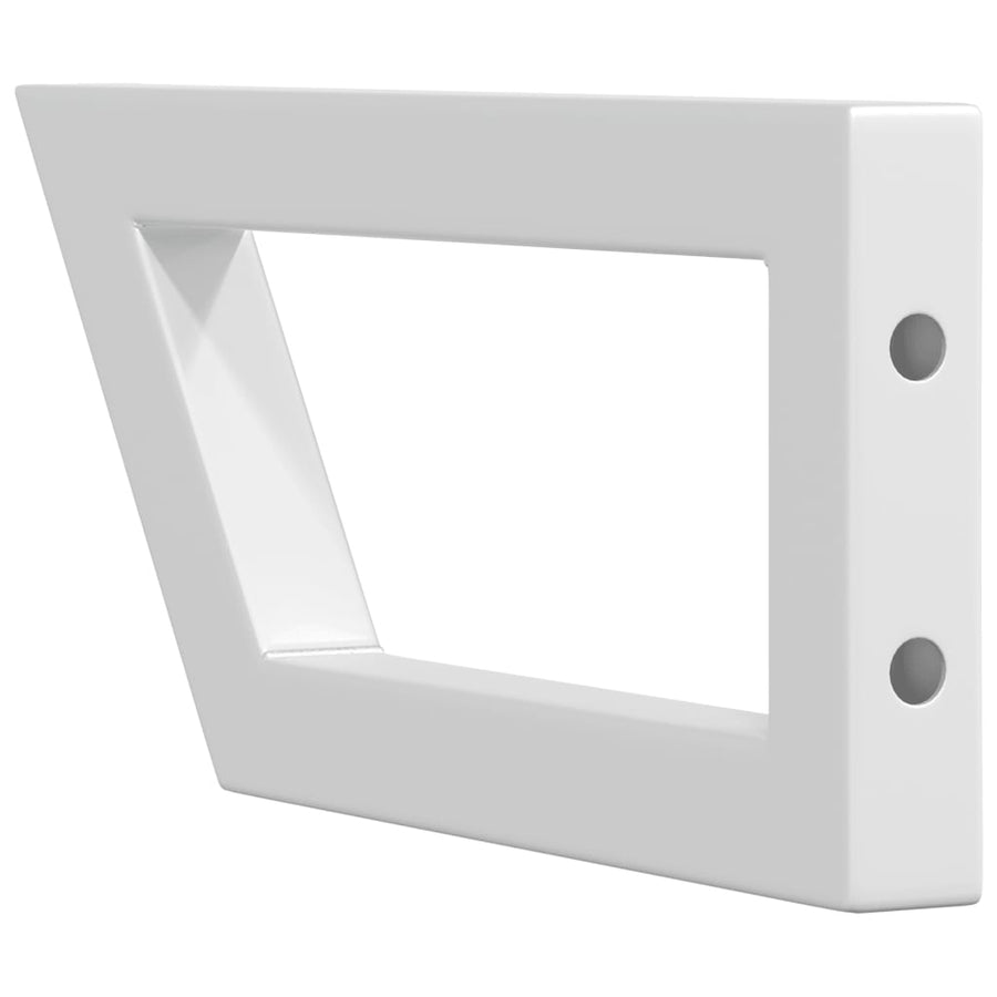 Wandbeugels voor wasbak 2 st trapezium staal wit