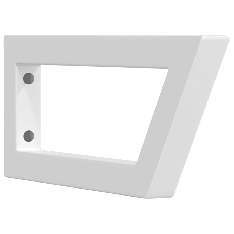 Wandbeugels Voor Wasbak 2 St Trapezium Staal Wit 15 x 40 cm