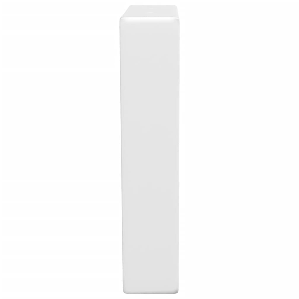 Wandbeugels Voor Wasbak 2 St Trapezium Staal Wit 15 x 40 cm