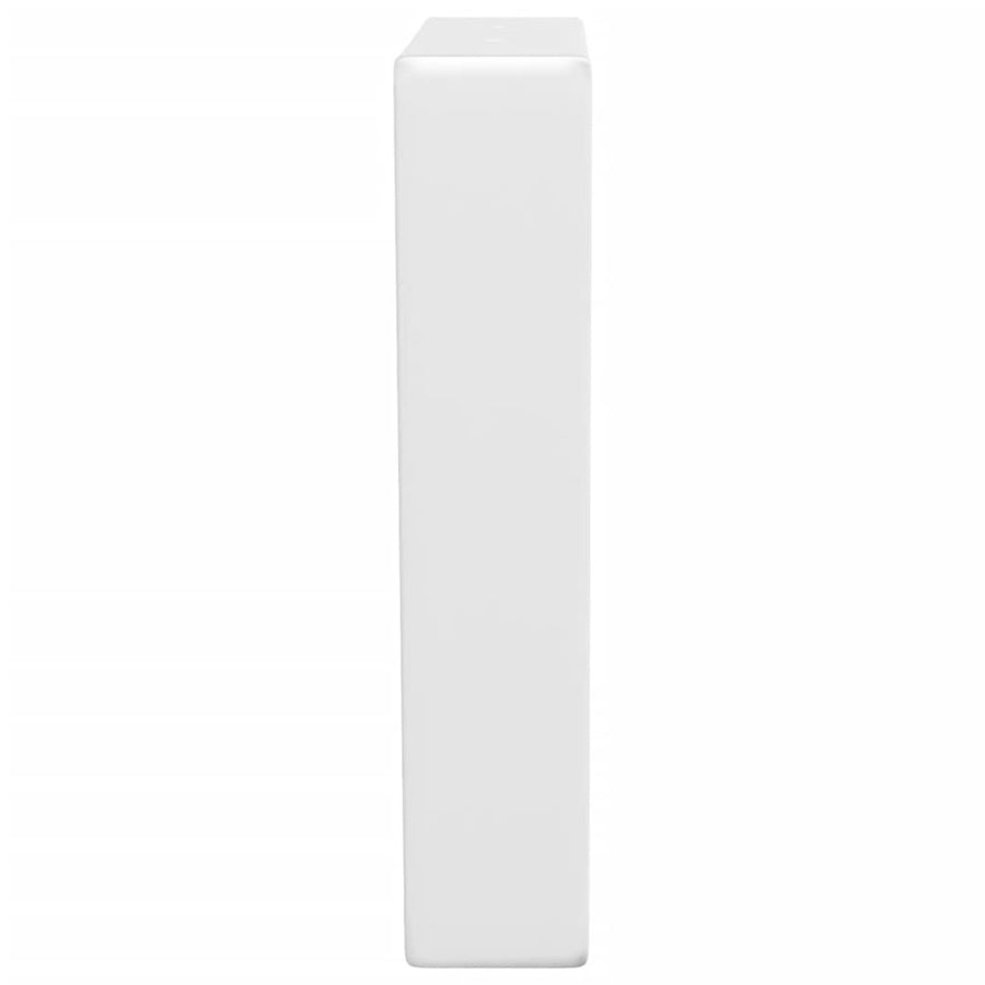 Wandbeugels Voor Wasbak 2 St Trapezium Staal Wit 15 x 40 cm