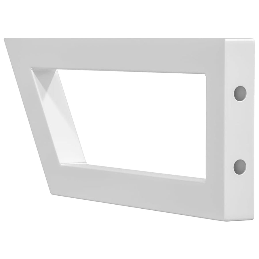 Wandbeugels Voor Wasbak 2 St Trapezium Staal Wit 15 x 40 cm