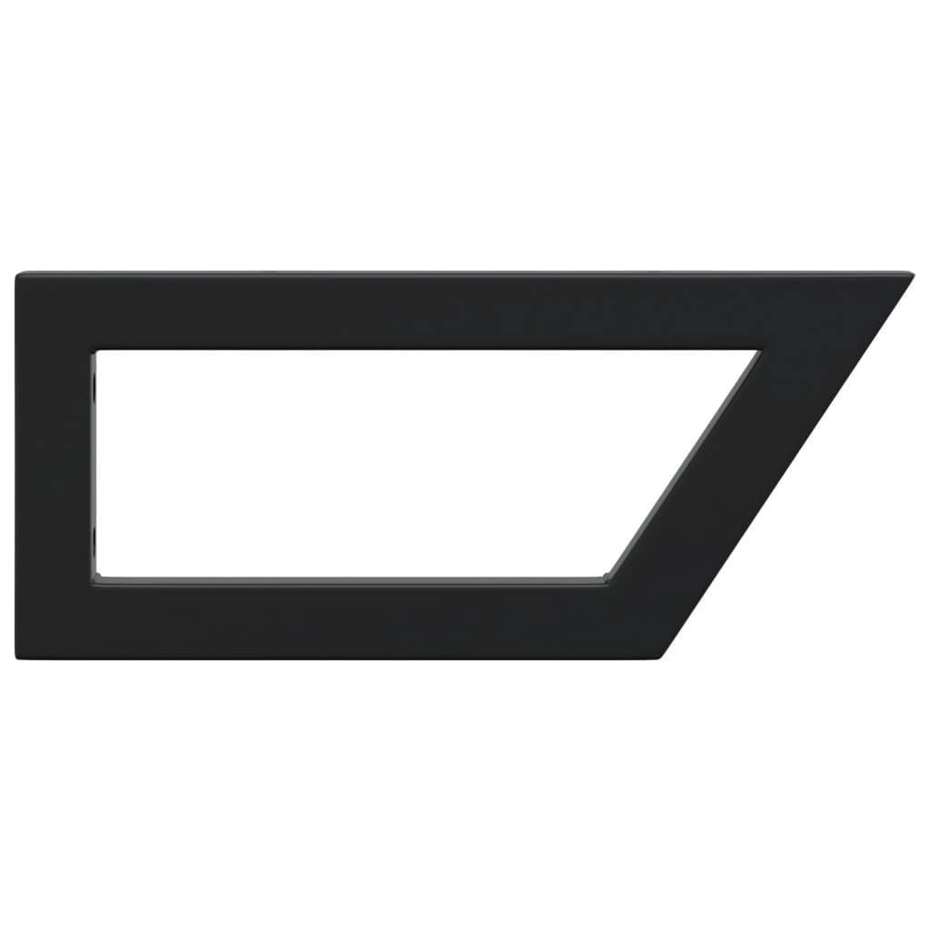 Wandbeugels voor wasbak 2 st trapezium staal zwart