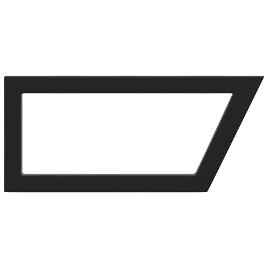 Wandbeugels voor wasbak 2 st trapezium staal zwart