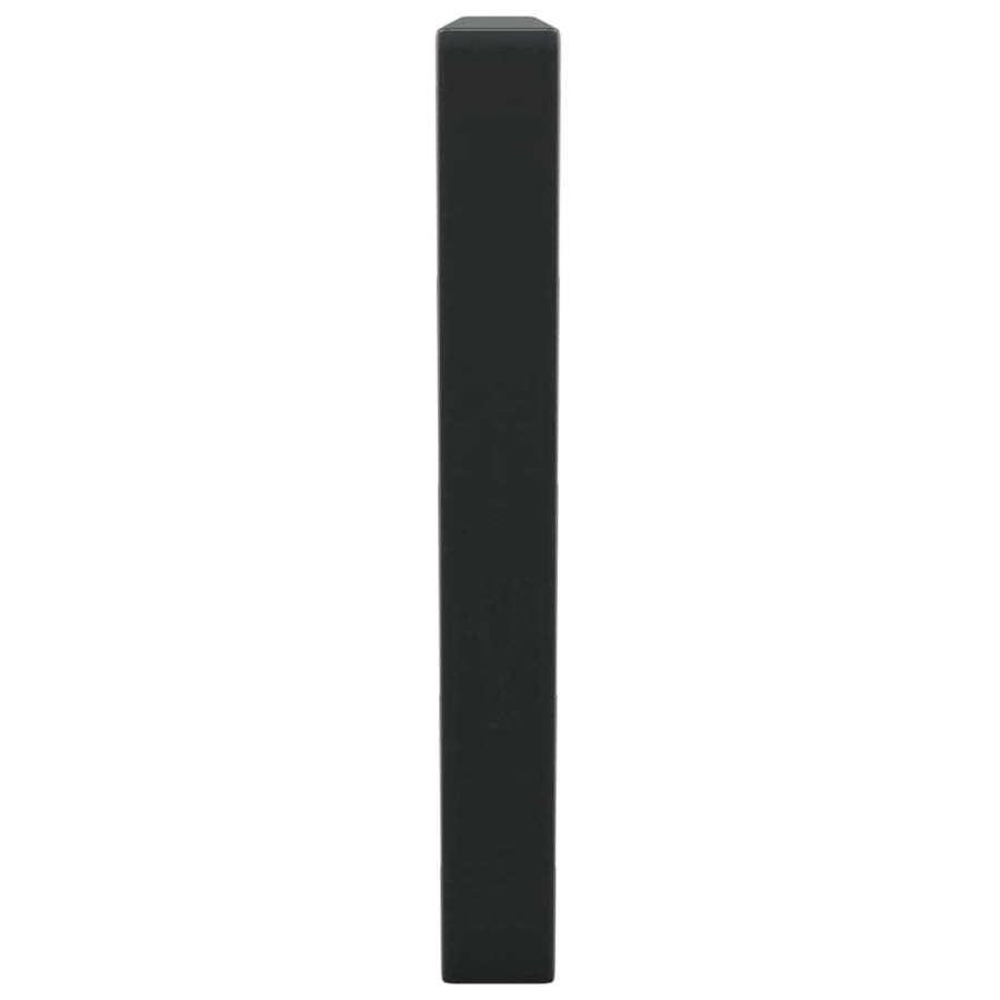 Wandbeugels voor wasbak 2 st trapezium staal zwart
