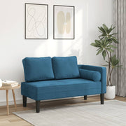Chaise longue fluweel blauw 116,5x62x57,5 cm