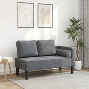 Chaise longue 116,5x62x57,5 cm fluweel donkergrijs