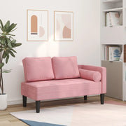 Chaise longue fluweel roze 116,5x62x57,5 cm
