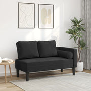 Chaise longue fluweel zwart 116,5x62x57,5 cm