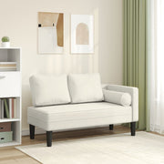 Chaise longue fluweel crèmekleurig 116,5x62x57,5 cm