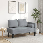 Chaise longue lichtgrijs 116,5x62x57,5 cm stof