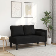 Chaise longue 116,5x62x57,5 cm stof zwart