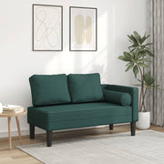 Chaise longue 116,5x62x57,5 cm donkergroen stof