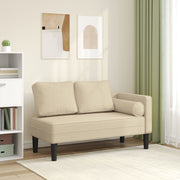 Chaise longue crèmekleurig stof 116,5x62x57,5 cm