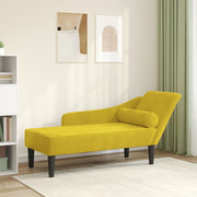 Chaise longue 141x55.5x66.5 cm fluweel geel