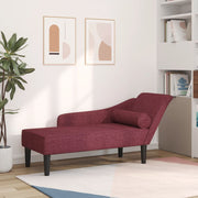 Chaise longue wijnrood stof 141x55,5x66,5 cm