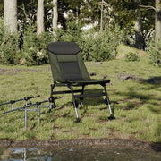 Fishing chair with adjustable mud feet, foldable, green