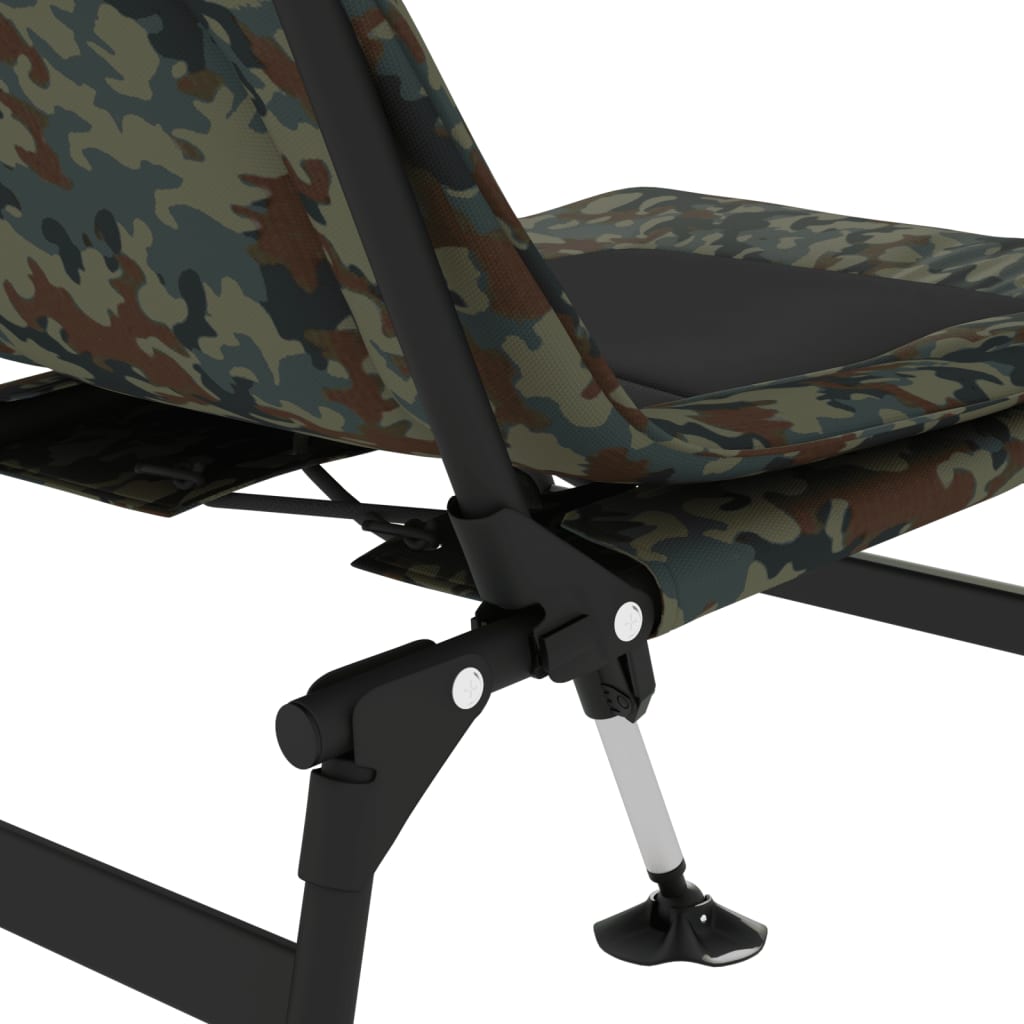 Visstoel met verstelbare modderpoten inklapbaar camouflage