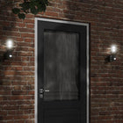 Outdoor wall light with sensor stainless steel black