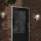 Outdoor wall lamp with sensor stainless steel silver-coloured