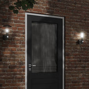 Buitenwandlamp sensor roestvrij staal zwart 17,5x17,5x28 cm