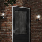 Buitenwandlamp 2 st sensor roestvrijstaal zwart