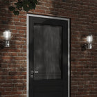 Outdoor wall lamp with sensor stainless steel silver-coloured