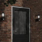Outdoor wall light with sensor stainless steel black