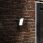 Buitenwandlamp LED sensor 2 stuks gegoten aluminium zwart