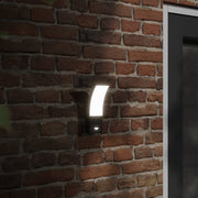 Buitenwandlamp LED sensor 2 stuks gegoten aluminium zwart