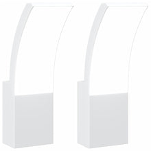 Buitenwandlampen 2 st LED gegoten aluminium wit