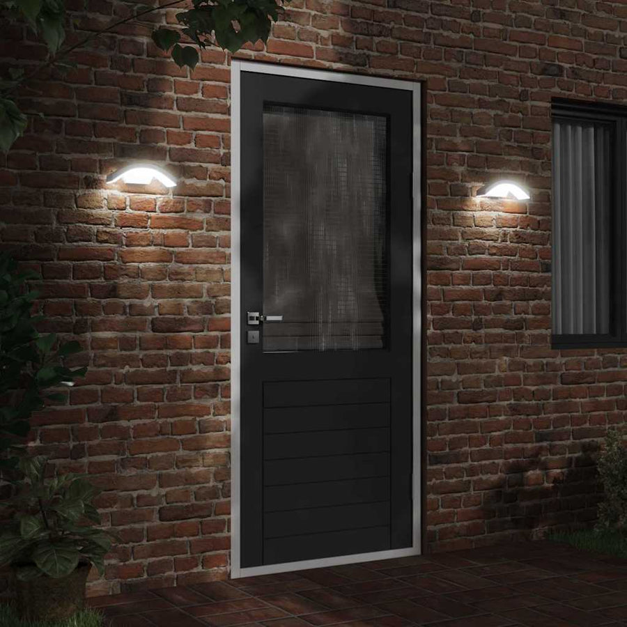 Buitenwandlamp Led Met Sensors Gegoten Aluminium Wit 1