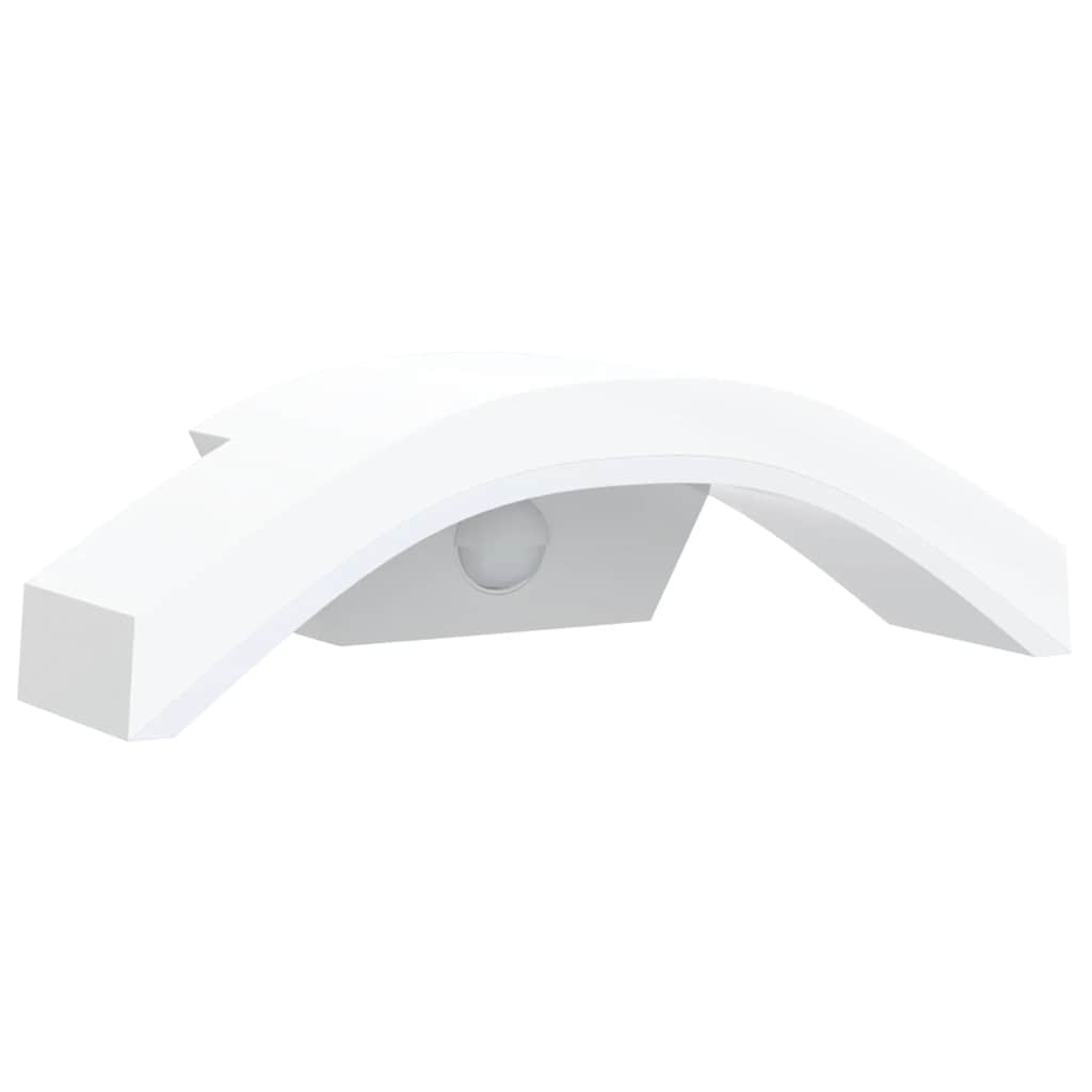 Buitenwandlamp Led Met Sensors Gegoten Aluminium Wit 1