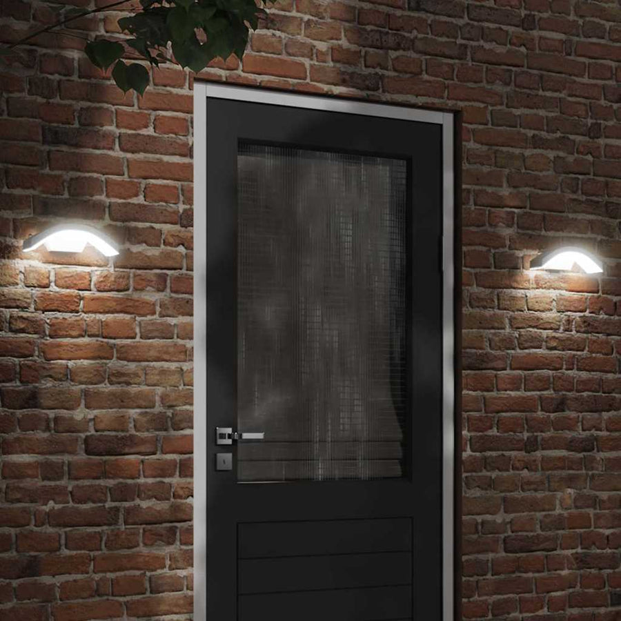 Buitenwandlamp Led Met Sensors Gegoten Aluminium Wit 1