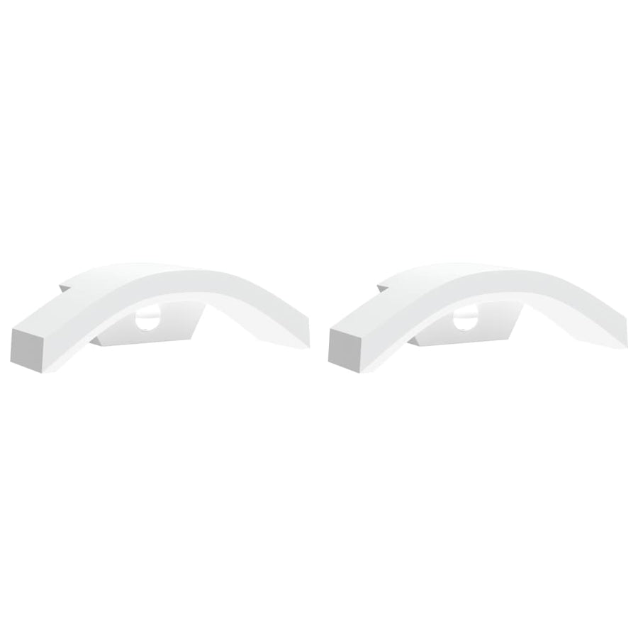 Buitenwandlampen 2 st LED met sensors gegoten aluminium wit