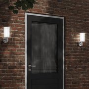Buitenwandlamp roestvrij staal 19x19x31 cm zilver