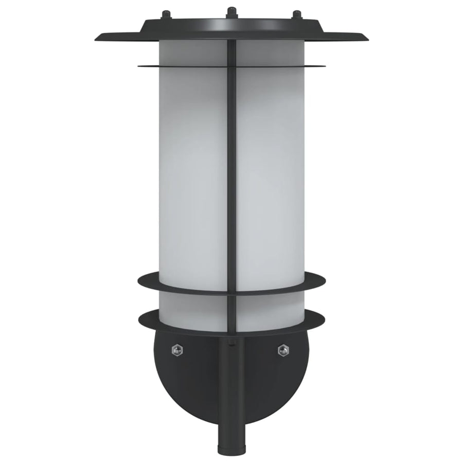 Buitenwandlamp roestvrij staal zwart