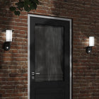Outdoor wall light with sensor stainless steel black