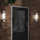 Outdoor wall lamp stainless steel silver colored