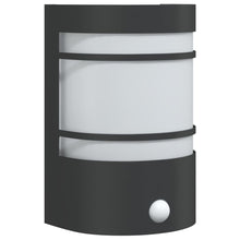 Buitenwandlamp Met Sensor Roestvrij Staal Zwart 1