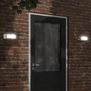 Buitenwandlamp 2 st roestvrij staal zilver