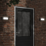 Buitenwandlamp roestvrij staal zwart 2 stuks