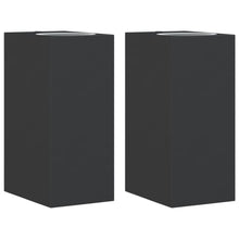 Buitenwandlampen 2 st gegoten aluminium zwart