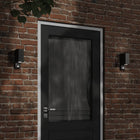 Outdoor wall light with sensor cast aluminum black