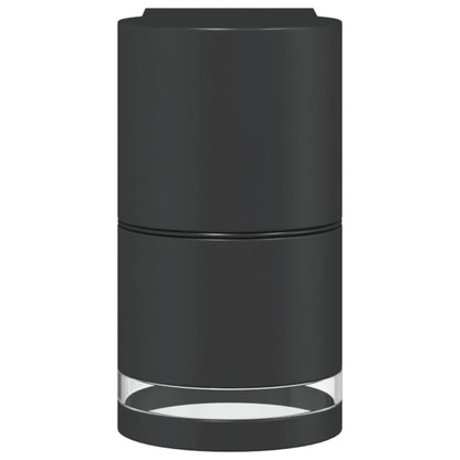 Buitenwandlampen 2 st gegoten aluminium zwart
