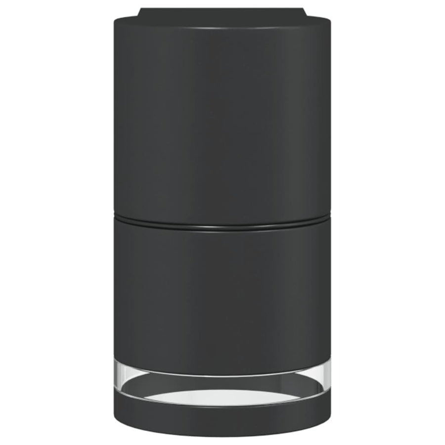 Buitenwandlampen 2 st gegoten aluminium zwart