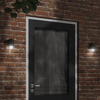 Buitenwandlampen 2 st gegoten aluminium zwart