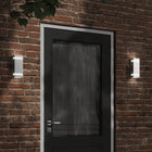 Buitenwandlamp 2 st roestvrij staal zilver