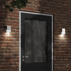 Outdoor wall lamp stainless steel silver colored