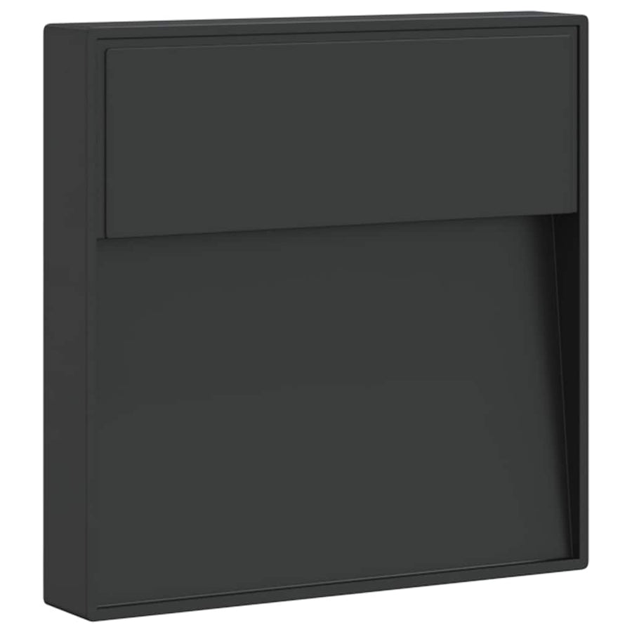 Buitenwandlamp Led Gegoten Aluminium Zwart Rechthoekig